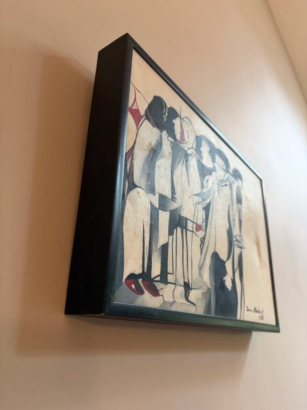 1980 Ken Radack Signed Abstract Modernist Figurative Painting Art Framed Artwork - Picture 8 of 16